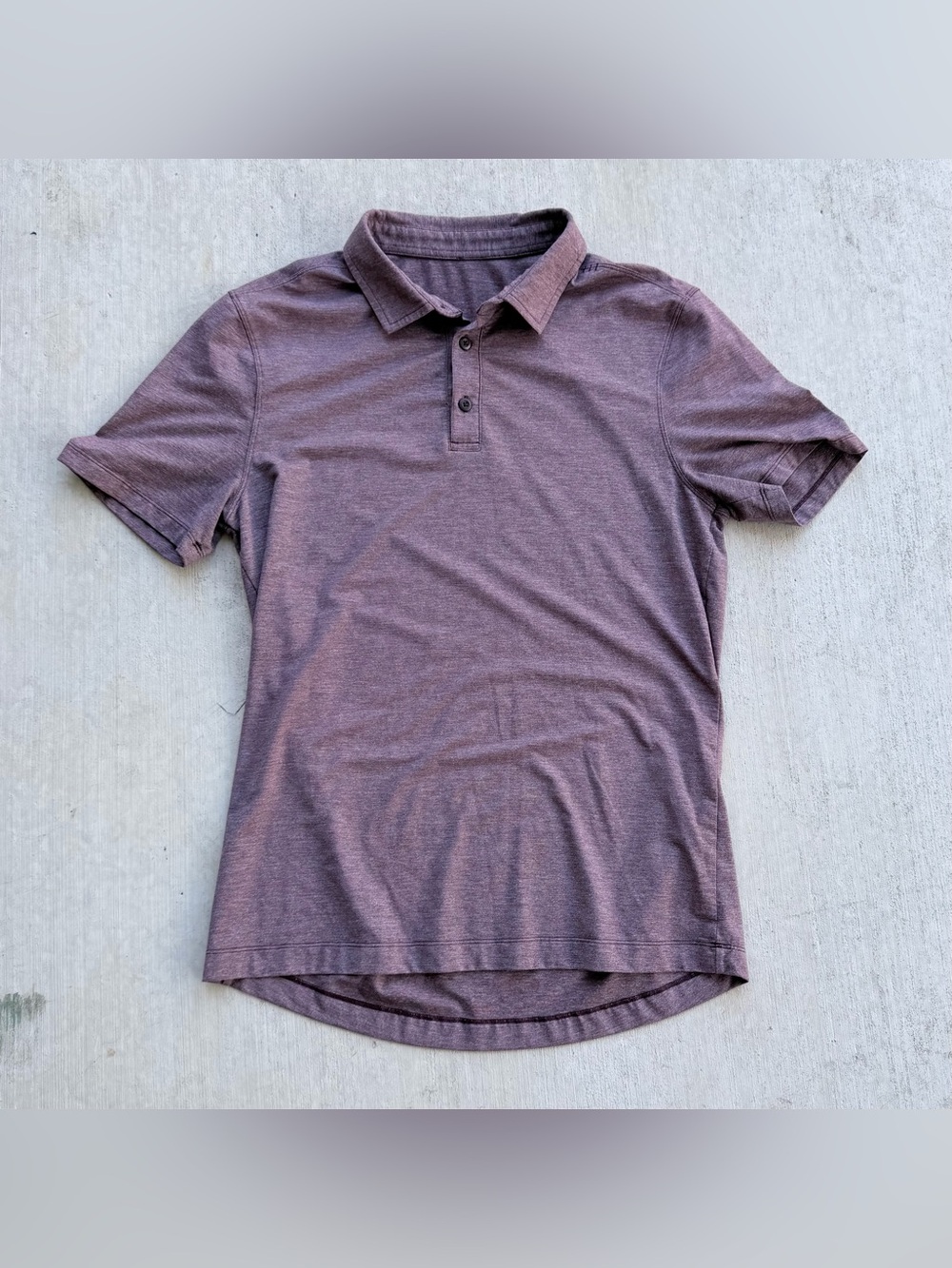 Lululemon Evolution Polo Heather Purple Stretch Golf Size Small